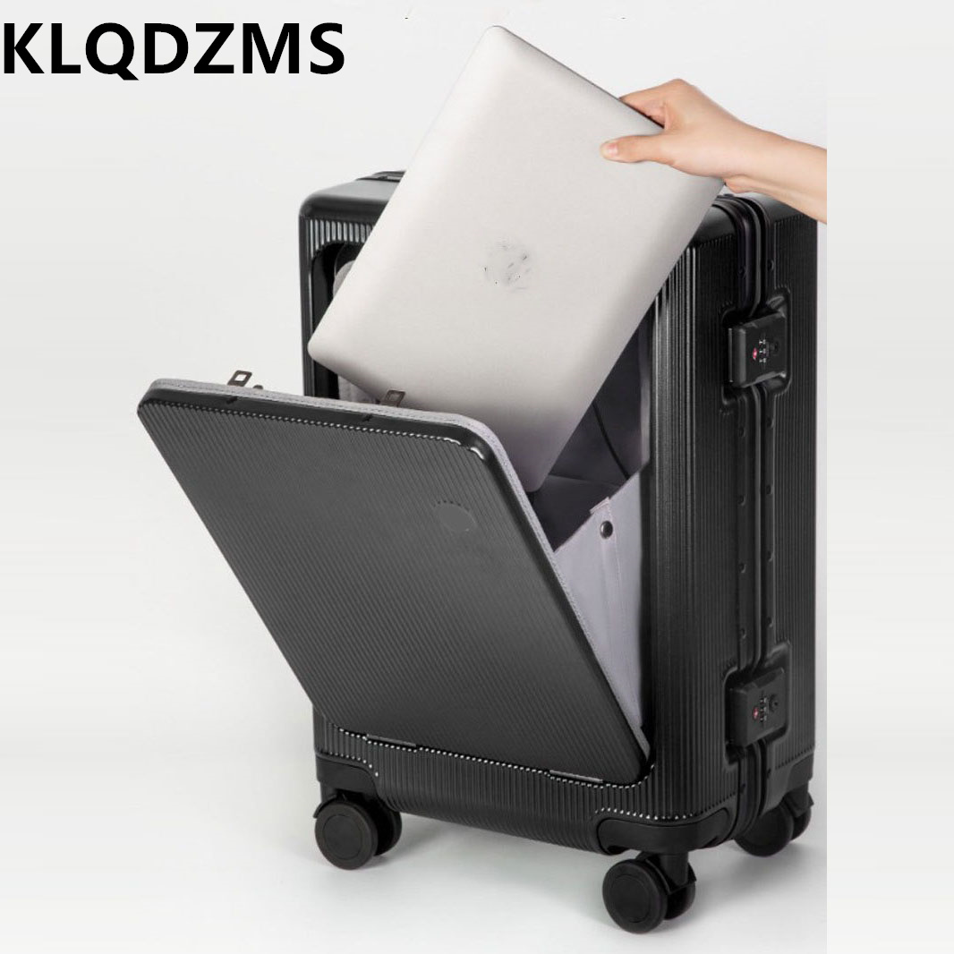 Front Opening Laptop Luggage 24 Inch - KLQDZMS Valigia con Porta USB da