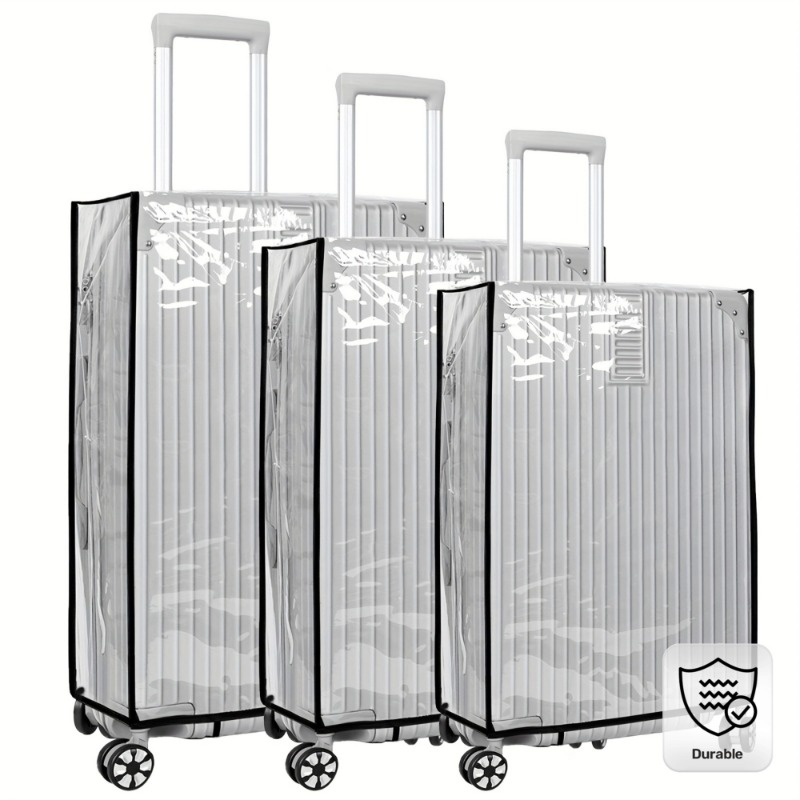 Luggage Protective Cover Transparent - Set di 3 Coperture Protettive Elasticizzate