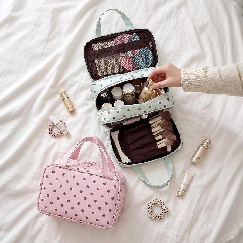 Cosmetic Bags - Borsa per cosmetici a pois, impermeabile,
