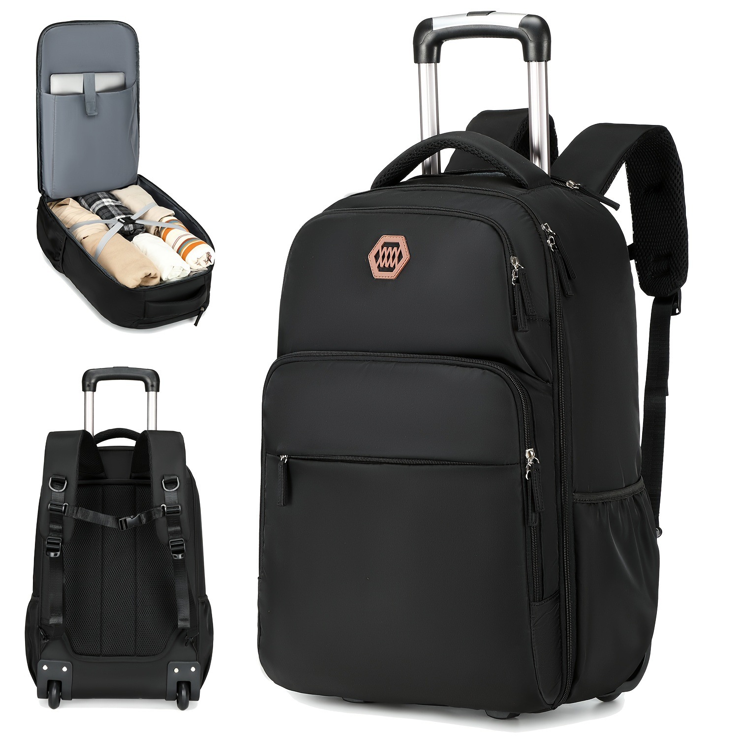 Zaino da lavoro con ruote, cap - Foldable Rolling Luggage Bag recensione e prezzo